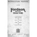 Fordson Major Operating Manual